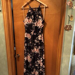 LuLus Formal Halter Floral Dress Woman's